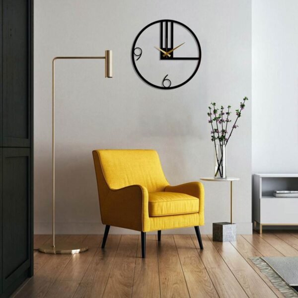 Black Chic Unique Metal Wall Clock By Decorfry