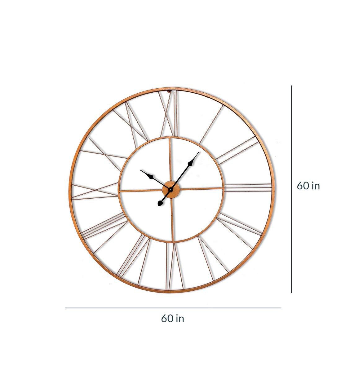 Copper Color Metal Wall Clock By Decorfry 1