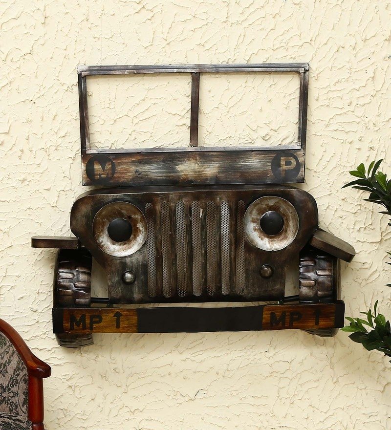 22 wrought iron car wall art with led in brown by decorfry by decorfry