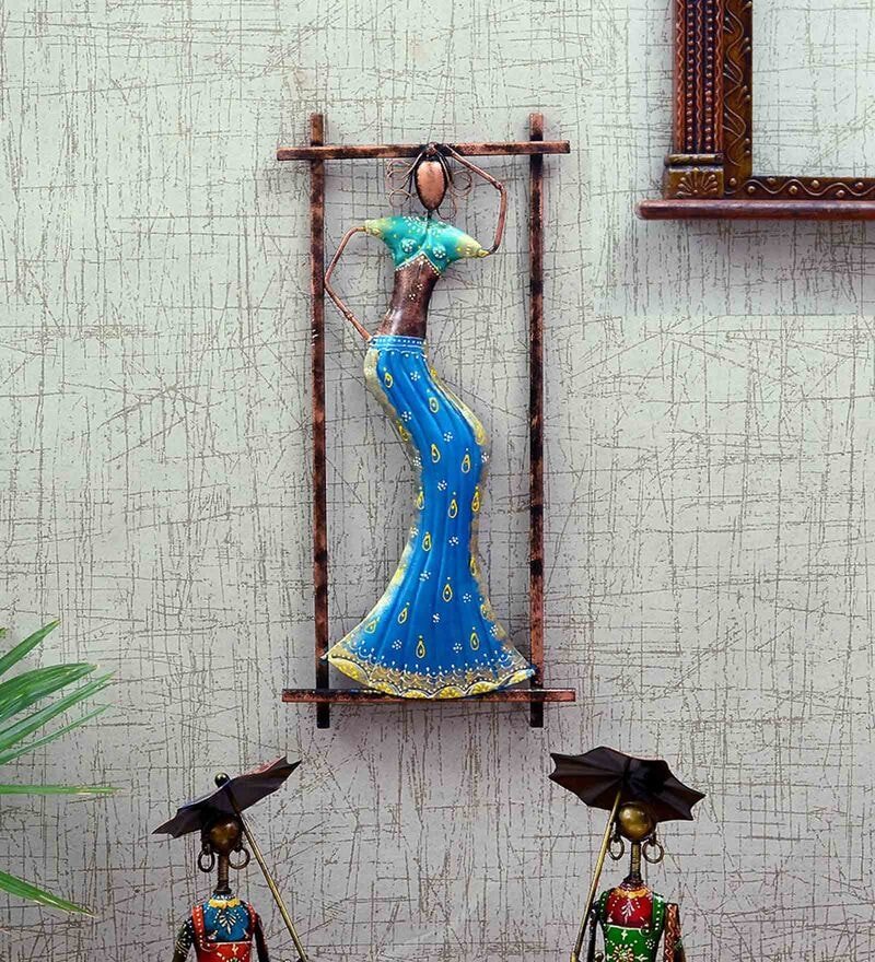 31 iron dancing doll wall art in blue by decorfry by decorfry