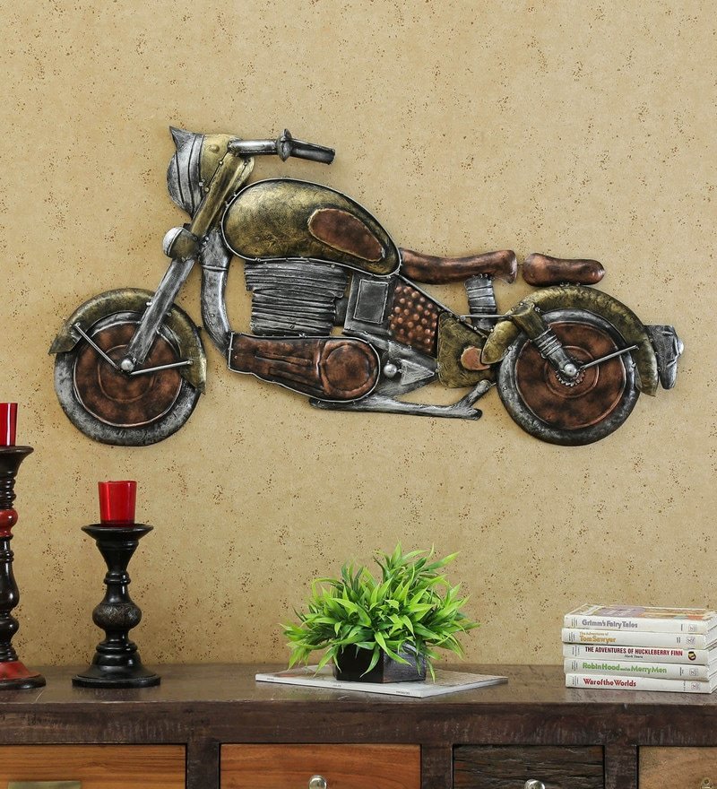 34 wrought iron bike wall art in gold by decorfry by decorfry