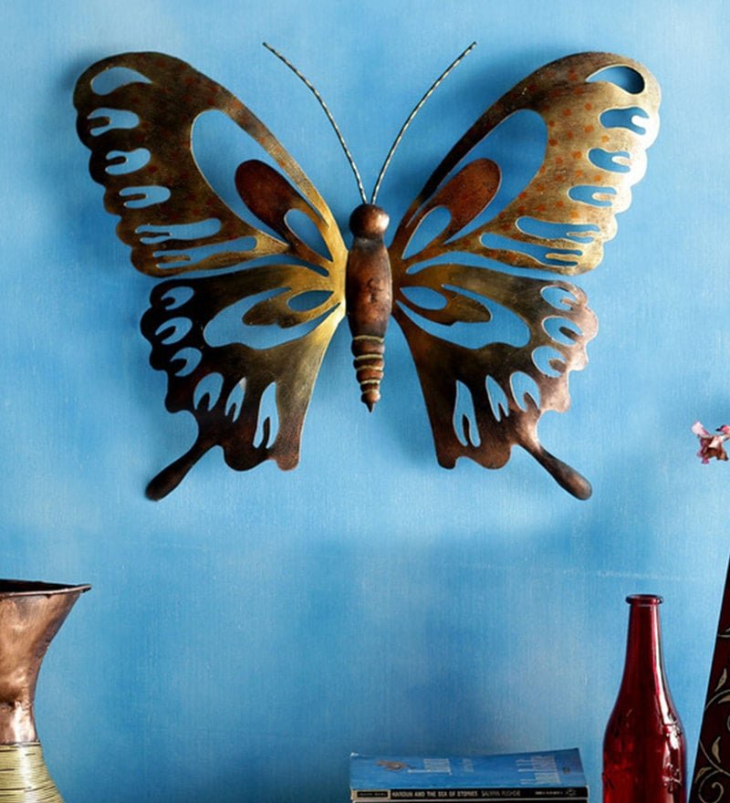 34 wrought iron butterfly wall art in copper by decorfry by decorfry