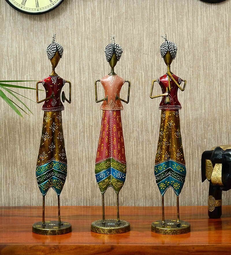 40 musician set of 3 iron human figurine by decorfry by decorfry