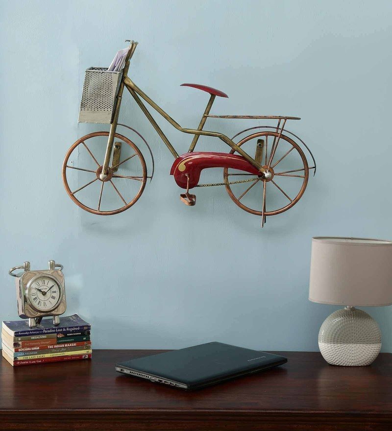 46 iron cycle wall art in red by decorfry by decorfry
