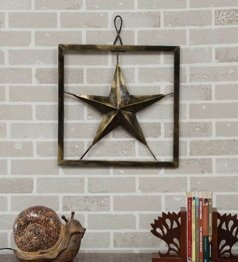 46 iron star wall art in gold by decorfry by decorfry