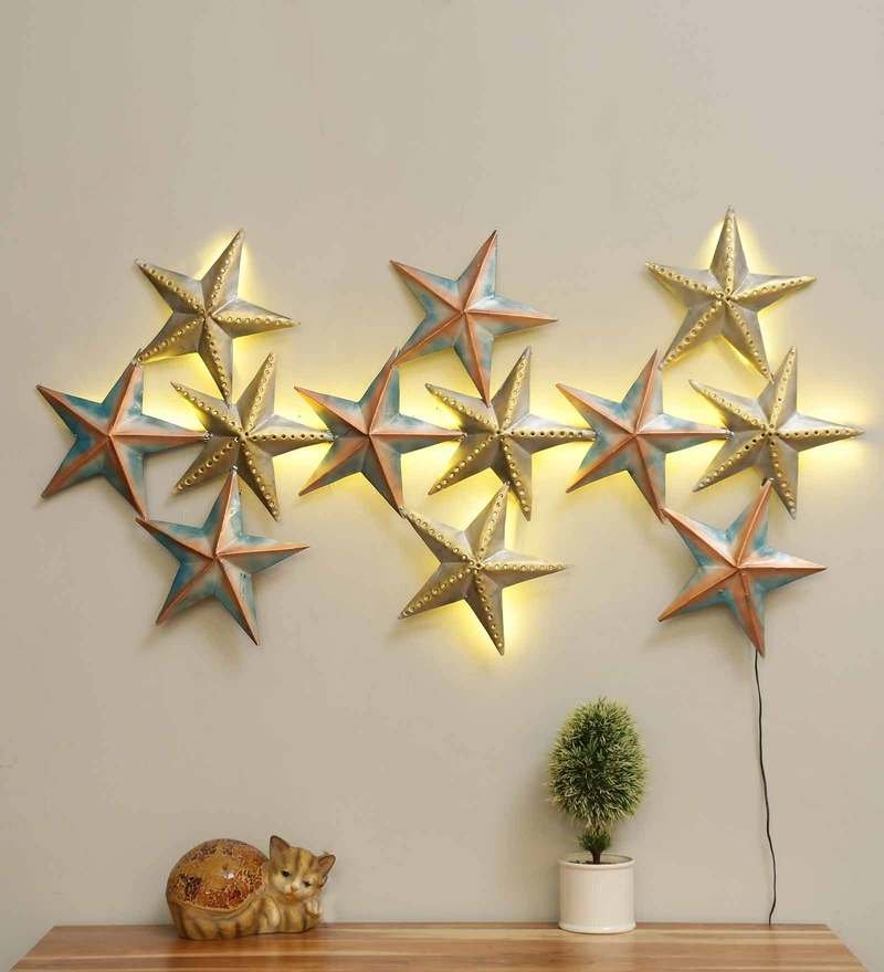 46 iron stars wall art in multicolour by decorfry by decorfry