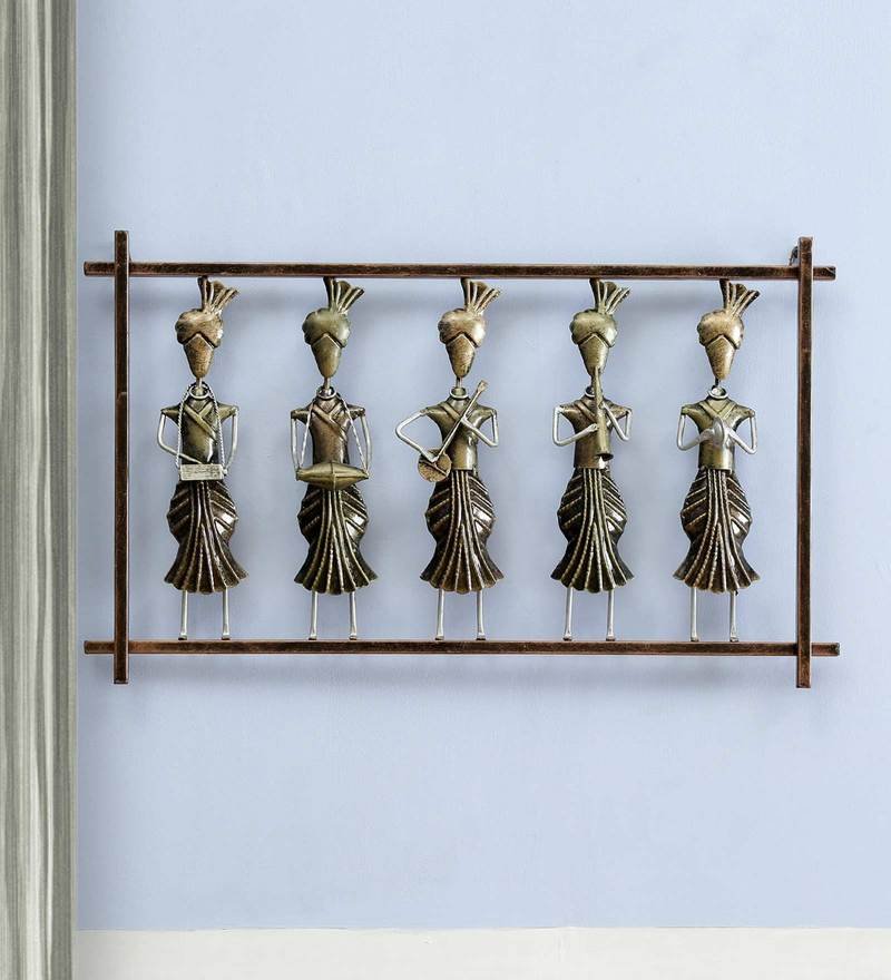 54 iron musician doll wall art in copper by decorfry by decorfry