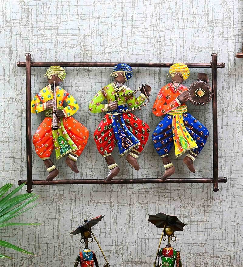 6 iron musician wall art in multicolour by decorfry by decorfry